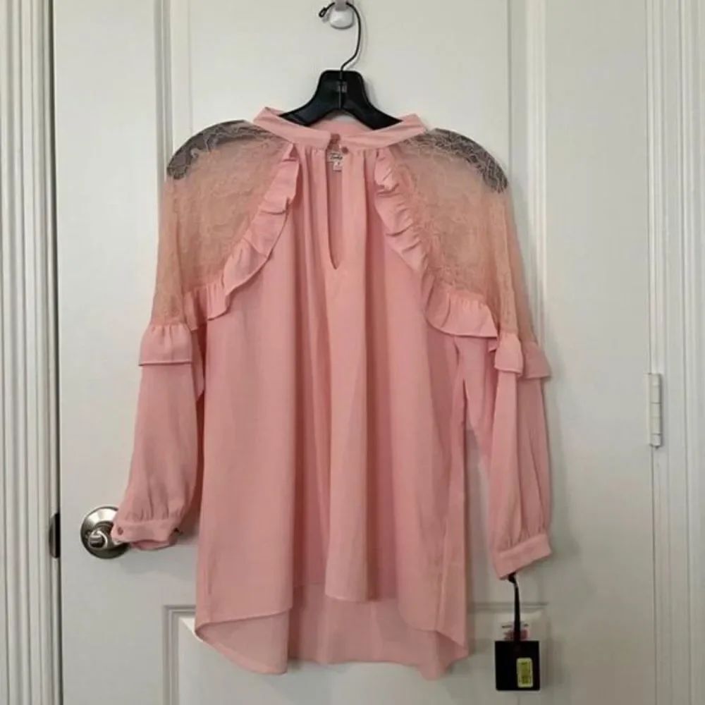 Takara Pink Lace Long-Sleeve Shirt